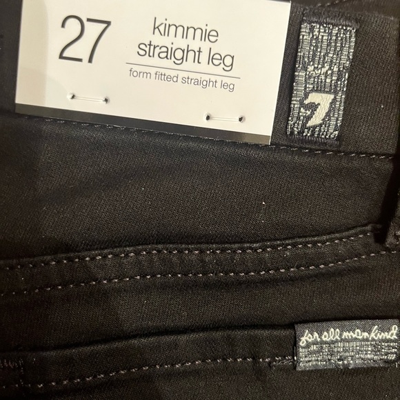 7 of all mankind kimmie black straight leg - Picture 6 of 6